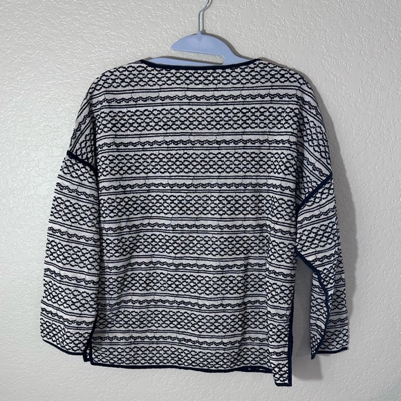 Madewell Pullover Sweater, Crochet Knit with Pocket - Picture 2 of 8